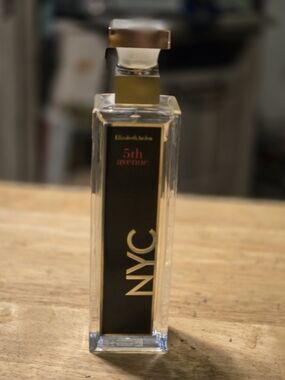 Elizabeth Arden 5th Avenue NYC Perfume Bottle - Black & Gold Accents